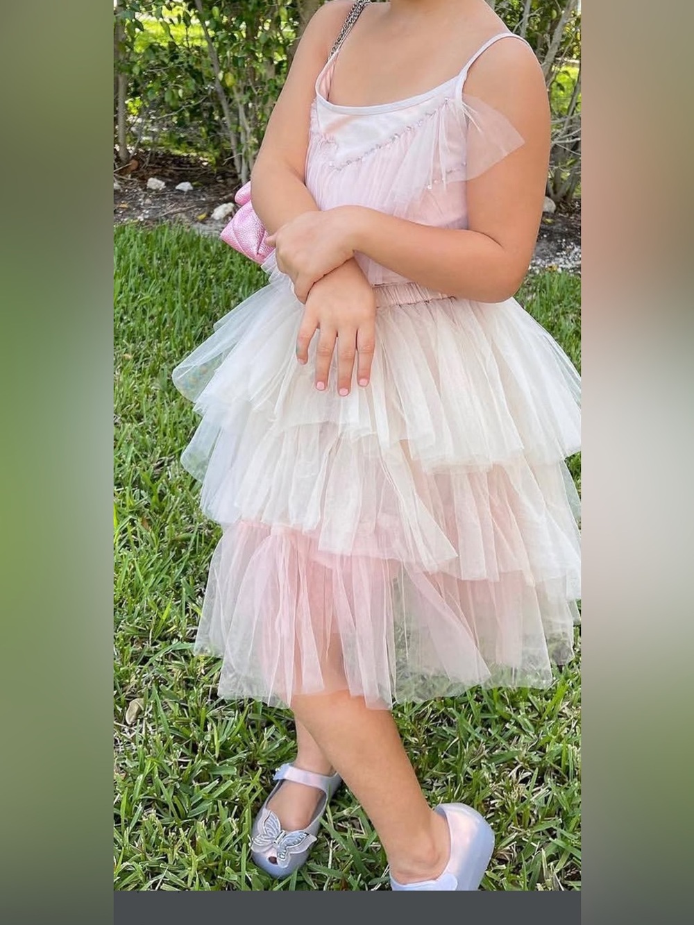Tutu Du Monde Blush Pink and Cream Layered Tulle Skirt